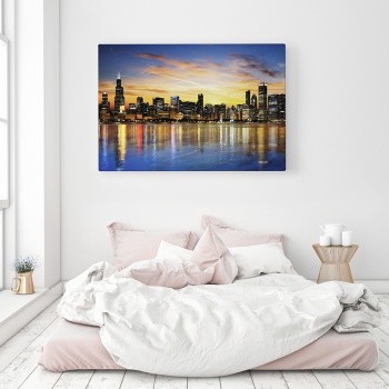 Solnedgång i Chicago