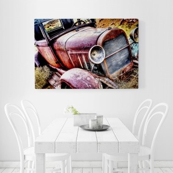 Canvastavla Gammal bil