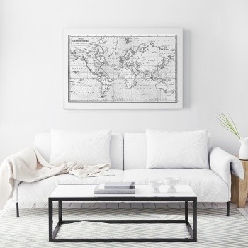 Gammal vit världskarta