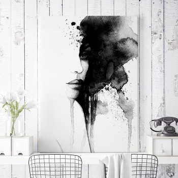 Canvastavla Vattenfärg Look