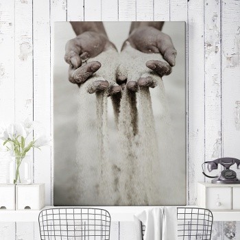 Canvastavla Sand mellan fingrarna-0