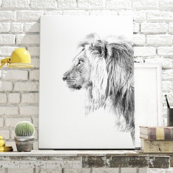 Canvastavla Lejonhane i profil-0