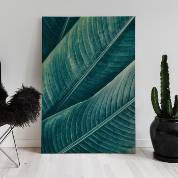 Canvastavla Palm leaf close