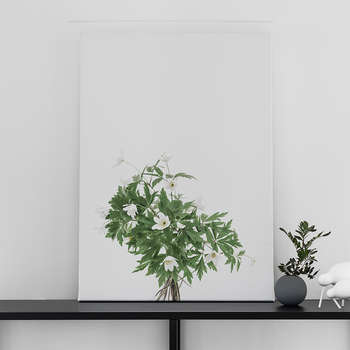 Canvastavla Vitsippor