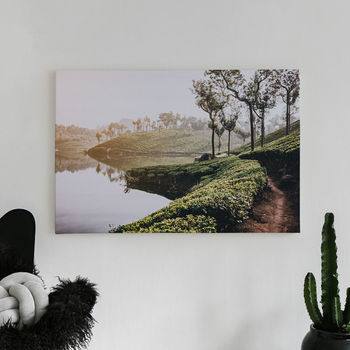 Canvastavla Gångväg vid vatten