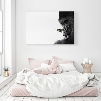 Canvastavla Apan och fjärilen