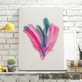 Canvastavla Feather bouquet